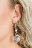 Paparazzi VINTAGE VAULT "In Bloom" Yellow Earrings Paparazzi Jewelry