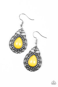 Paparazzi "Flirty Finesse" Yellow Earrings Paparazzi Jewelry