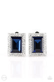 Paparazzi "Crowned Couture" Blue Clip On Earrings Paparazzi Jewelry