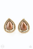 Paparazzi "Noteworthy Shimmer" Brass Clip On Earrings Paparazzi Jewelry