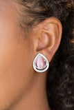 Paparazzi "Noteworthy Shimmer" Pink Clip On Earrings Paparazzi Jewelry