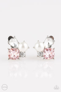 Paparazzi "Highly High-Class" Pink Clip On Earrings Paparazzi Jewelry