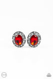 Paparazzi "East Side Etiquette" Red Clip On Earrings Paparazzi Jewelry