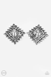 Paparazzi VINTAGE VAULT "Kensington Keepsake" Silver Clip On Earrings Paparazzi Jewelry
