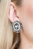 Paparazzi VINTAGE VAULT "Dine and Dapper" Silver Clip On Earrings Paparazzi Jewelry