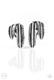 Paparazzi VINTAGE VAULT "Things QUILL Work Out" Silver Clip On Earrings Paparazzi Jewelry