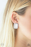 Paparazzi "Insta Famous" White Clip On Earrings Paparazzi Jewelry