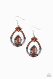 Paparazzi "Vogue Voyager" Brown Earrings Paparazzi Jewelry