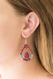Paparazzi VINTAGE VAULT "Vogue Voyager" Red Earrings Paparazzi Jewelry