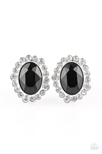 Paparazzi VINTAGE VAULT "Hold Court" Black Post Earrings Paparazzi Jewelry