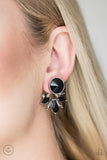 Paparazzi VINTAGE VAULT "Radically Royal" Black Post Earrings Paparazzi Jewelry