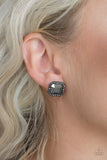 Paparazzi VINTAGE VAULT "Act Your Ageless" Black Post Earrings Paparazzi Jewelry