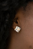 Paparazzi "Prima Donna Drama" Gold Post Earrings Paparazzi Jewelry