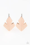 Paparazzi VINTAGE VAULT "Fire Drill" Rose Gold Post Earrings Paparazzi Jewelry