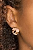 Paparazzi VINTAGE VAULT "Rare Refinement" Gold Post Earrings Paparazzi Jewelry