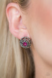 Paparazzi VINTAGE VAULT "Courtly Courtliness" Pink Post Earrings Paparazzi Jewelry