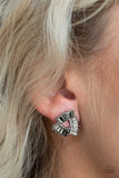 Paparazzi VINTAGE VAULT "Renegade Shimmer" Silver Post Earrings Paparazzi Jewelry