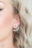 Paparazzi "Disco Drama" White Post Earrings Paparazzi Jewelry