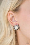 Paparazzi VINTAGE VAULT "Out Of This Galaxy" White Post Earrings Paparazzi Jewelry