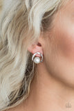Paparazzi "Stylishly Suave" White Post Earrings Paparazzi Jewelry