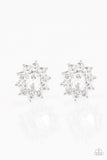 Paparazzi VINTAGE VAULT "Starry Nights" White Post Earrings Paparazzi Jewelry