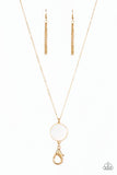 Paparazzi "Shimmering Seashores" Gold Lanyard Necklace & Earring Set Paparazzi Jewelry
