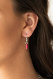 Paparazzi VINTAGE VAULT "Key Keynote" Pink Lanyard Necklace & Earring Set Paparazzi Jewelry