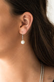 Paparazzi "Uptown Talker" White Lanyard Necklace & Earring Set Paparazzi Jewelry