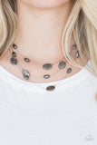 Paparazzi VINTAGE VAULT "Top ZEN" Black Necklace & Earring Set Paparazzi Jewelry