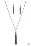 Paparazzi VINTAGE VAULT "Five-Alarm FIREWORK" Black Necklace & Earring Set Paparazzi Jewelry