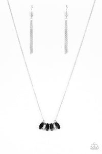 Paparazzi VINTAGE VAULT "Deco Decadence" Black Necklace & Earring Set Paparazzi Jewelry