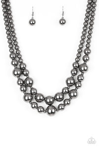 Paparazzi "I Double Dare You" Black Necklace & Earring Set Paparazzi Jewelry