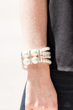 Paparazzi "Romance Remix" White Bracelet Paparazzi Jewelry