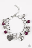 Paparazzi "Royal Sweethearts" Purple Bracelet Paparazzi Jewelry