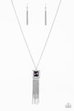 Paparazzi VINTAGE VAULT "Shimmer Sensei" Purple 043XX Necklace & Earring Set Paparazzi Jewelry