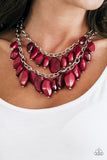 Paparazzi "Royal Retreat" 2018 Fall Collection Red Necklace & Earring Set Paparazzi Jewelry