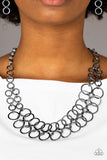 Paparazzi "Metro Maven" Black Necklace & Earring Set Paparazzi Jewelry