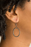 Paparazzi VINTAGE VAULT "Urban Orbit" Black Necklace & Earring Set Paparazzi Jewelry