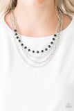 Paparazzi VINTAGE VAULT "Extravagant Elegance" Black Necklace & Earring Set Paparazzi Jewelry