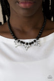 Paparazzi VINTAGE VAULT "Society Socialite" Black Necklace & Earring Set Paparazzi Jewelry