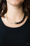 Paparazzi VINTAGE VAULT "5th Avenue A-Lister" Black Necklace & Earring Set Paparazzi Jewelry