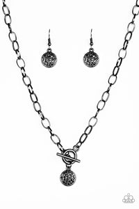 Paparazzi "Sorority Sisters" Black Necklace & Earring Set Paparazzi Jewelry