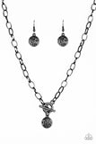 Paparazzi "Sorority Sisters" Black Necklace & Earring Set Paparazzi Jewelry