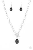 Paparazzi VINTAGE VAULT "So Sorority" Black Necklace & Earring Set Paparazzi Jewelry