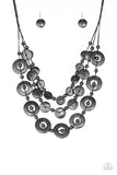 Paparazzi "Catalina Coastin" Black Necklace & Earring Set Paparazzi Jewelry
