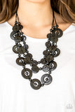 Paparazzi "Catalina Coastin" Black Necklace & Earring Set Paparazzi Jewelry