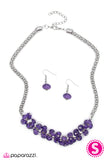 Paparazzi "Dont Make Me Blush" Purple Necklace & Earring Set Paparazzi Jewelry