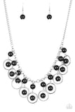 Paparazzi VINTAGE VAULT "Really Rococo" Black Necklace & Earring Set Paparazzi Jewelry