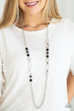 Paparazzi VINTAGE VAULT "CACHE Me Out" Black Necklace & Earring Set Paparazzi Jewelry