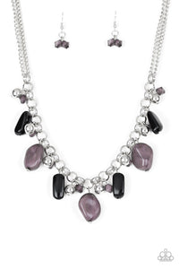 Paparazzi VINTAGE VAULT "Grand Canyon Grotto" Black Necklace & Earring Set Paparazzi Jewelry